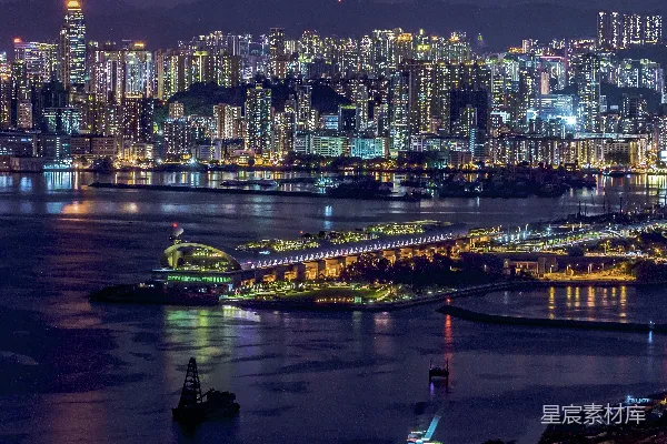 高清摄影 夜晚的城市天际线