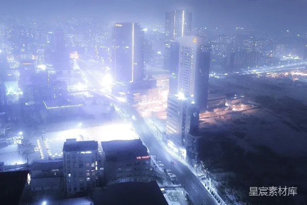高清摄影 城市夜景天际线