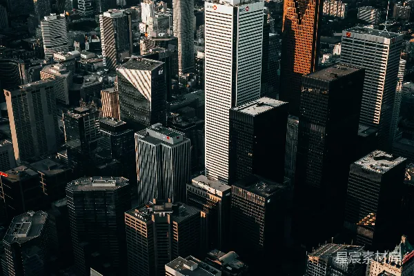 高清摄影 白天的城市建筑俯瞰图