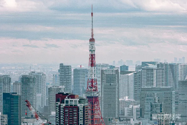 高清摄影 一座城市的景色，高大的建筑林立。