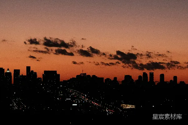 高清摄影 夜晚从山上俯瞰城市景色