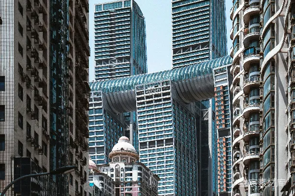 高清摄影 一座城市的高楼群