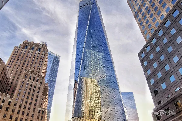 高清摄影 低角度拍摄的高层建筑照片