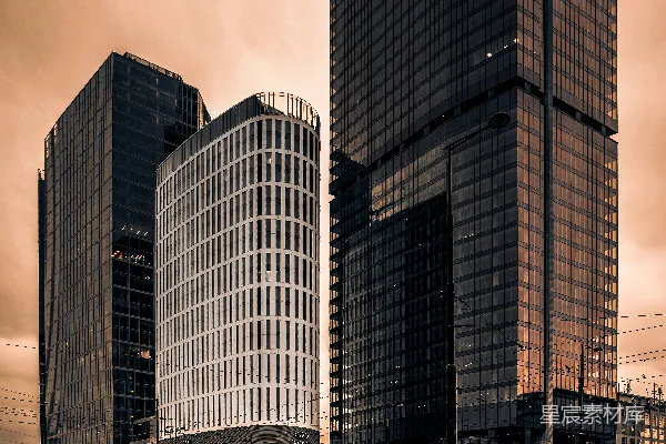 高清摄影 白天的黑白混凝土建筑