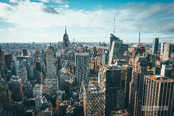 高清摄影 一个大城市的大景，高楼林立。