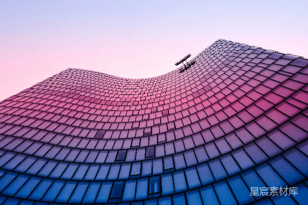 高清摄影 一座非常高的建筑物，上面有一只鸟。