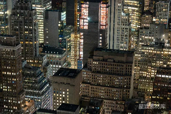 高清摄影 夜晚的城市鸟瞰图