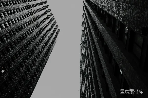高清摄影 几栋高大的建筑物并排而立