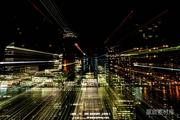 高清摄影 夜晚道路上的汽车
