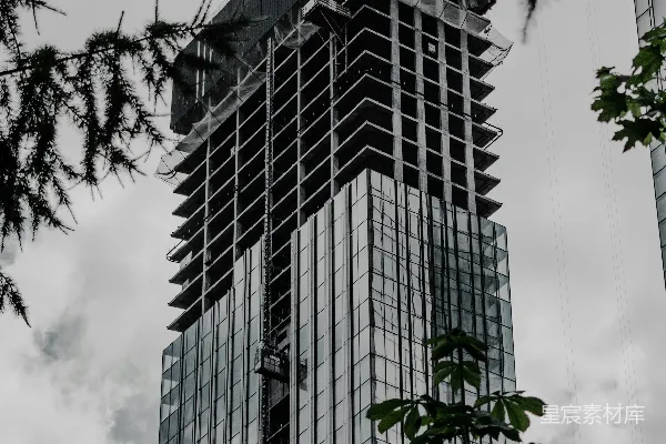 高清摄影 白色和黑色混凝土建筑