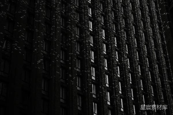 高清摄影 一座高大的建筑，有很多窗户。
