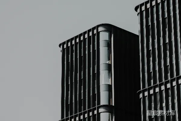 高清摄影 黑白混凝土建筑