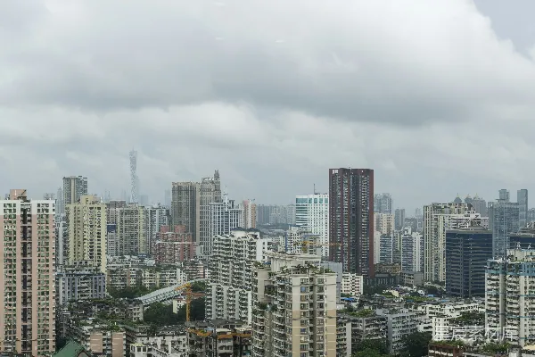 高清摄影 一座大城市全景，高楼林立。