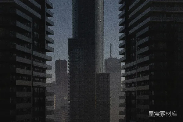高清摄影 一座城市的鸟瞰图，可以看到许多高楼大厦。