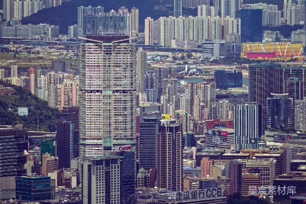 高清摄影 白天的城市建筑物俯瞰图