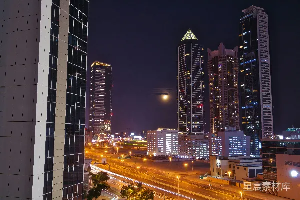 高清摄影 夜晚从高楼俯瞰的城市景色