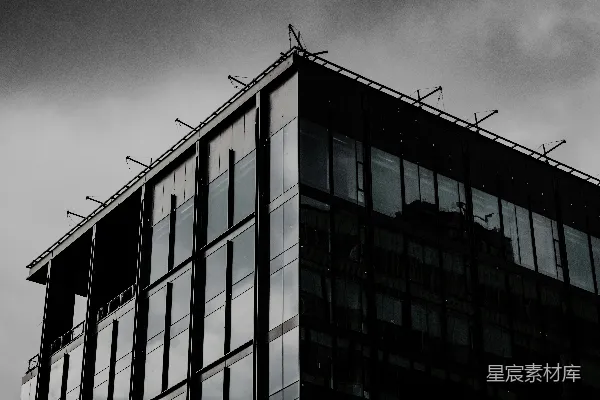 高清摄影 白黑相间的混凝土建筑