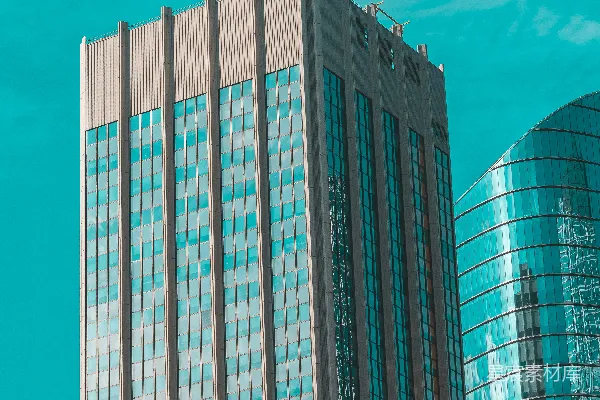 高清摄影 幕墙建筑并排相邻