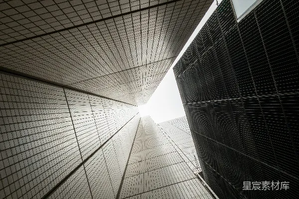 高清摄影 黑白相间的混凝土建筑