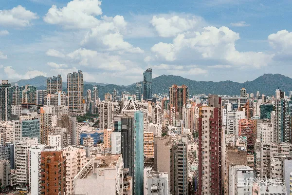 高清摄影 一座城市的景象，高楼林立