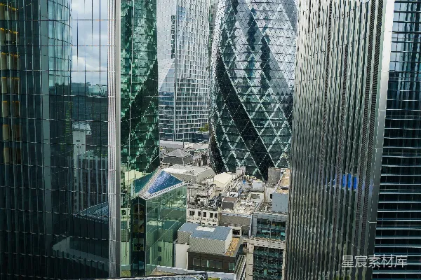高清摄影 这座城市里一些非常高的建筑。