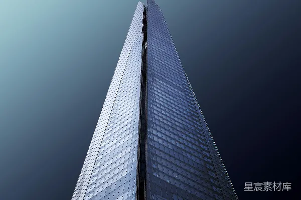 高清摄影 灰暗的高楼在灰暗的天空下