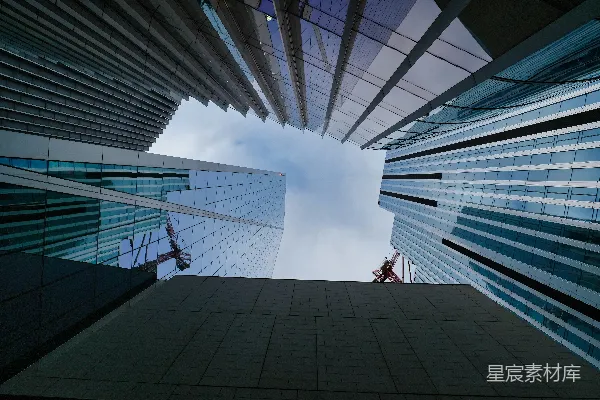 高清摄影 两座高大的建筑并排而立。