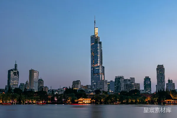 高清摄影 夜晚的城市天际线