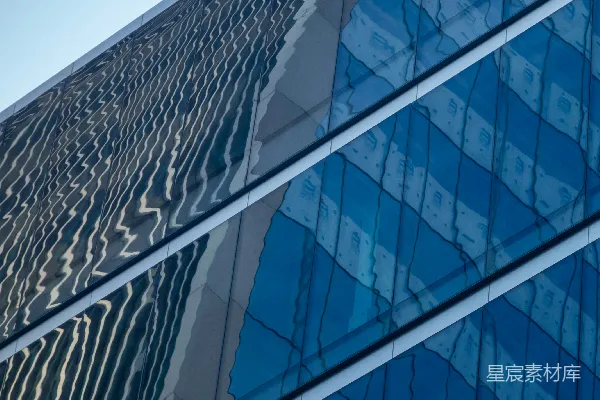 高清摄影 蓝玻璃外墙的高层建筑