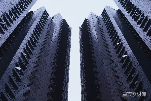 高清摄影 抬头看城市的高楼大厦