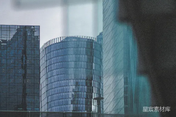 高清摄影 一座城市里一些非常高的建筑的景色