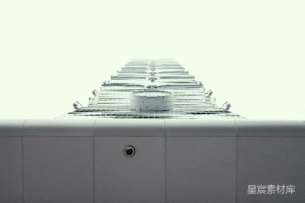 高清摄影 一座非常高的建筑，背景是蓝天。