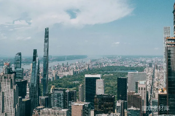 高清摄影 从摩天大楼顶部俯瞰城市的景色