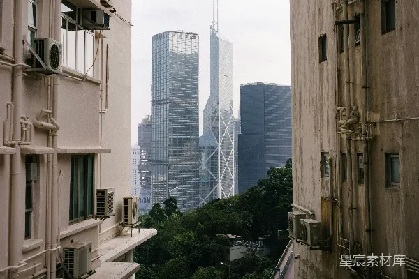 高清摄影 从高楼上俯瞰城市景色