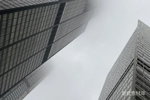 高清摄影 低角度拍摄的高楼大厦