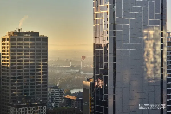 高清摄影 一座城市的全景，高楼林立。