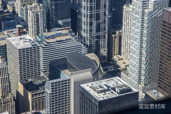 高清摄影 从建筑物顶部俯瞰城市景色