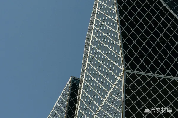高清摄影 混凝土幕墙玻璃建筑白天
