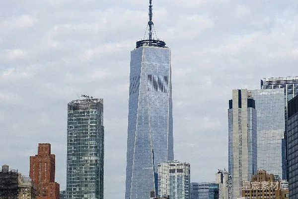 高清摄影 一座大城市中非常高的建筑物的景象