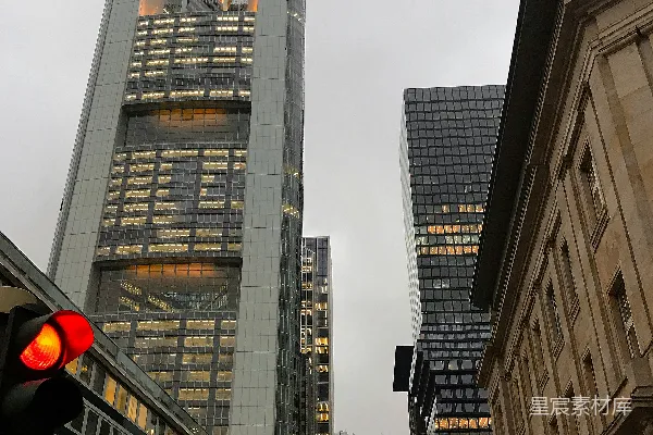 高清摄影 黑色和灰色的高层建筑