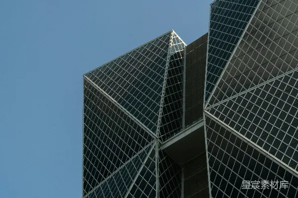 高清摄影 白天的混凝土玻璃幕墙建筑
