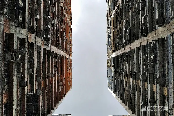 高清摄影 棕白相间的高层建筑