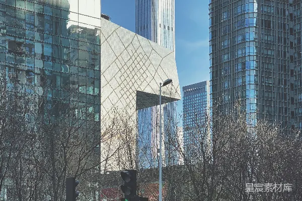 高清摄影 白色和蓝色的混凝土建筑