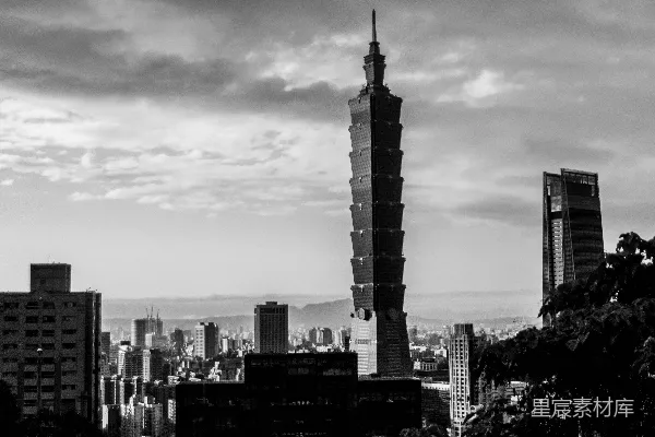 高清摄影 黑白色照片的高层建筑