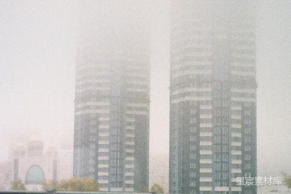 高清摄影 从移动的车辆上看城市景色