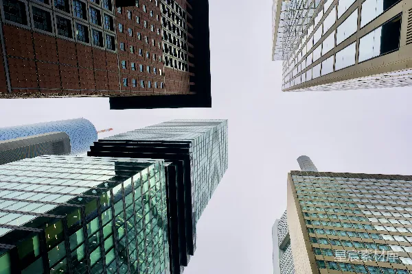高清摄影 仰望城市的高楼大厦