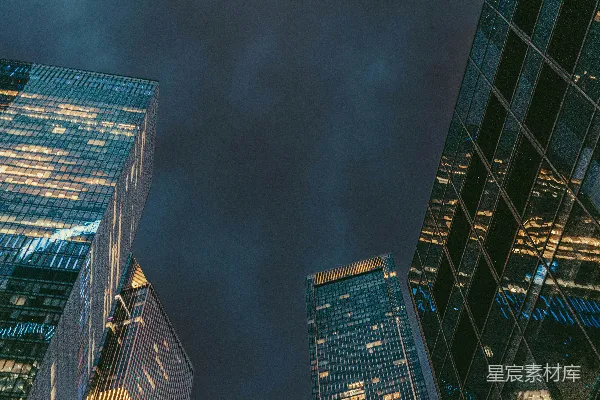 高清摄影 几栋高楼并排而立。