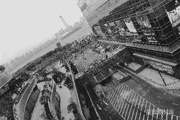 高清摄影 黑白城市街道的照片