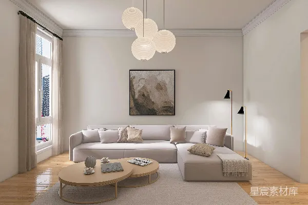 高清摄影 一个客厅，里面有沙发和一张桌子。