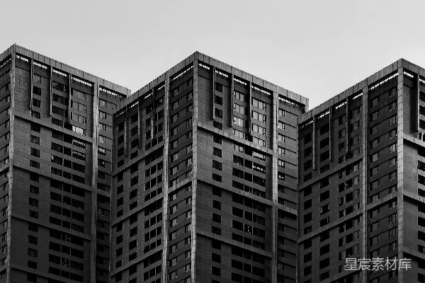 黑白混凝土建筑